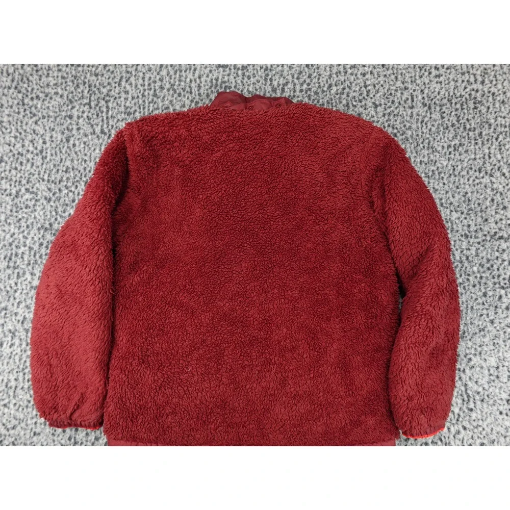 The North Face Reversible Puffer Jacket Mens S Youth XL Red Burgundy Good Quilt
